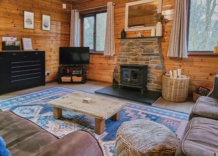 Luxury Wood Lodge With Sauna, Log Burner & Private Woodland Garden - Wnion Wood Lodge