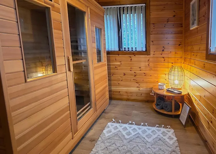 Luxury Wood Lodge With Sauna, Log Burner & Private Woodland Garden - Wnion Wood Lodge