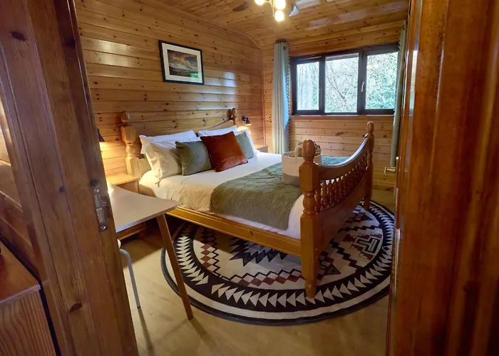 Luxury Wood Lodge With Sauna, Log Burner & Private Woodland Garden - Wnion Wood Lodge